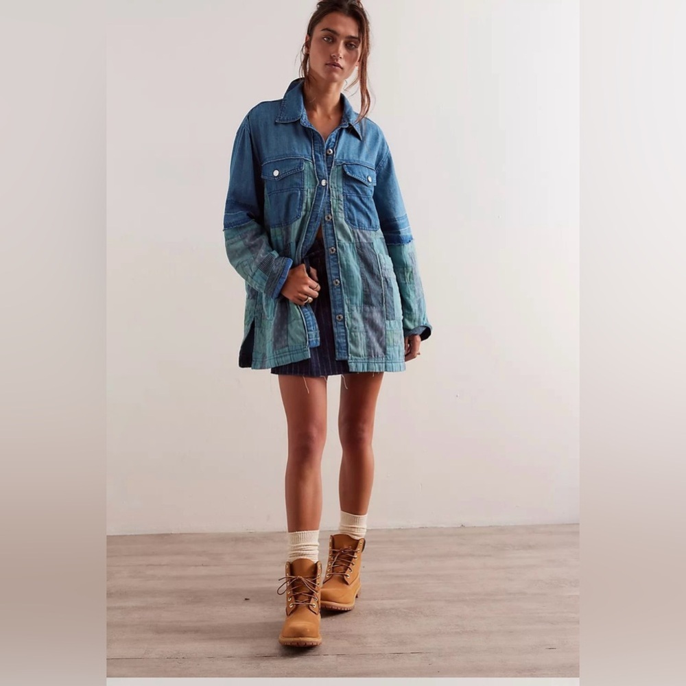 NWOT We The Free Heritage Quilted Shirt Jacket